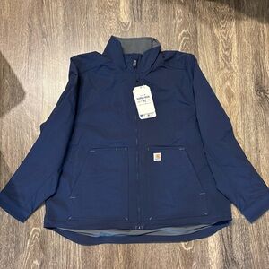Carhartt Navy Blue Super Dux Jacket Tag - Full Zip Workwear